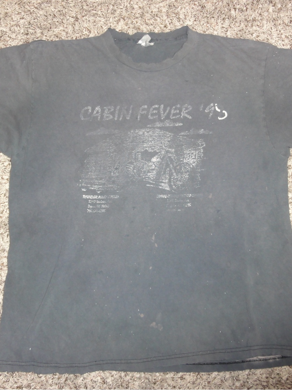 Vintage Grey Graphic Tee Cabin Fever '93